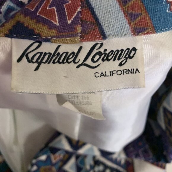 Vintage Blazer Jacket Size Medium Southwestern Print Raphael Lorenzo California - Picture 3 of 5